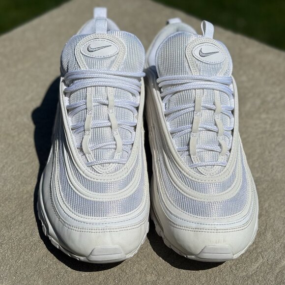 Nike Air Max 97 Triple White Wolf Grey - Mens 12 - Picture 1 of 6